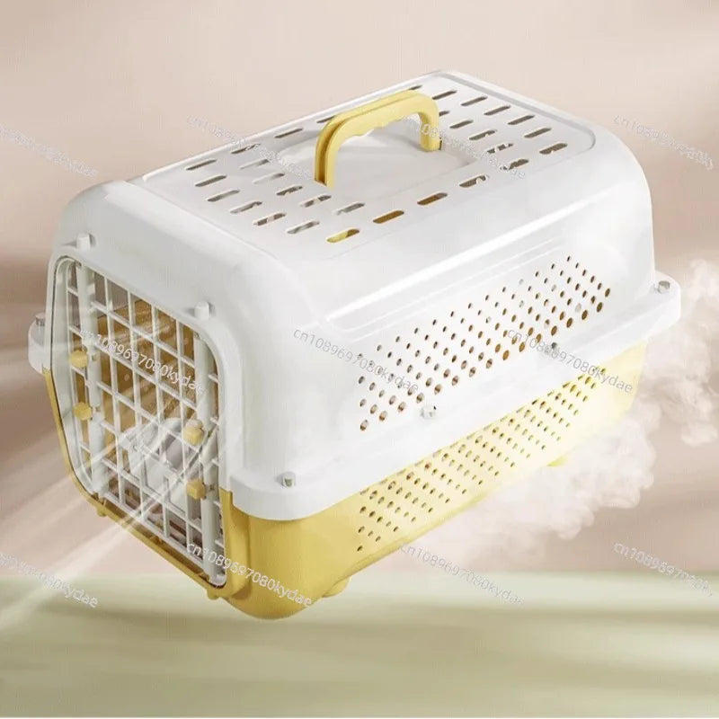 PP Airline Pet Crate Ventilated Travel Carrier Small Cat Dog Transport Box Cabin-Approved Portable Car Flight Kennel