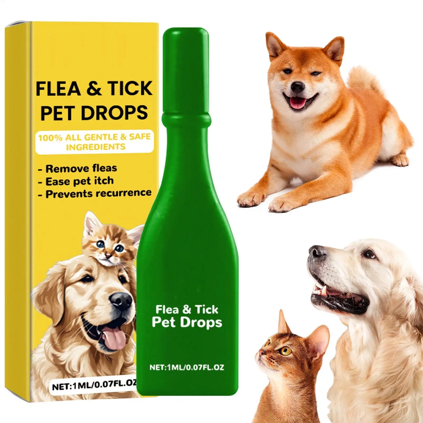 Cat Anti Flea Drops Flea Lice Remove Relieve Skin Itching External Insect Repellent Deworming Supplies Pet Tick Treatments Drops