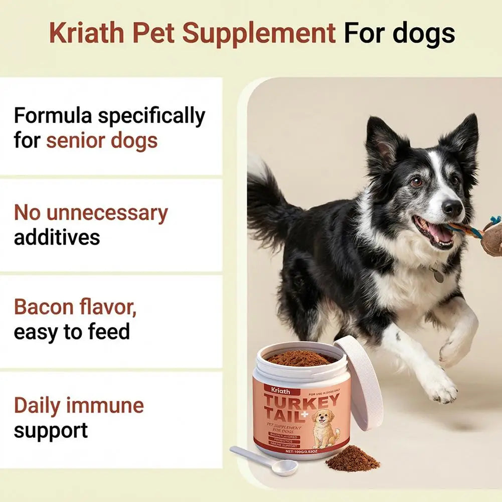 Dog Immune Support Supplement – Daily Immunity Defense, Promotes Healthy Immune System Function for Breeds, Easy-Mix Powder 100g