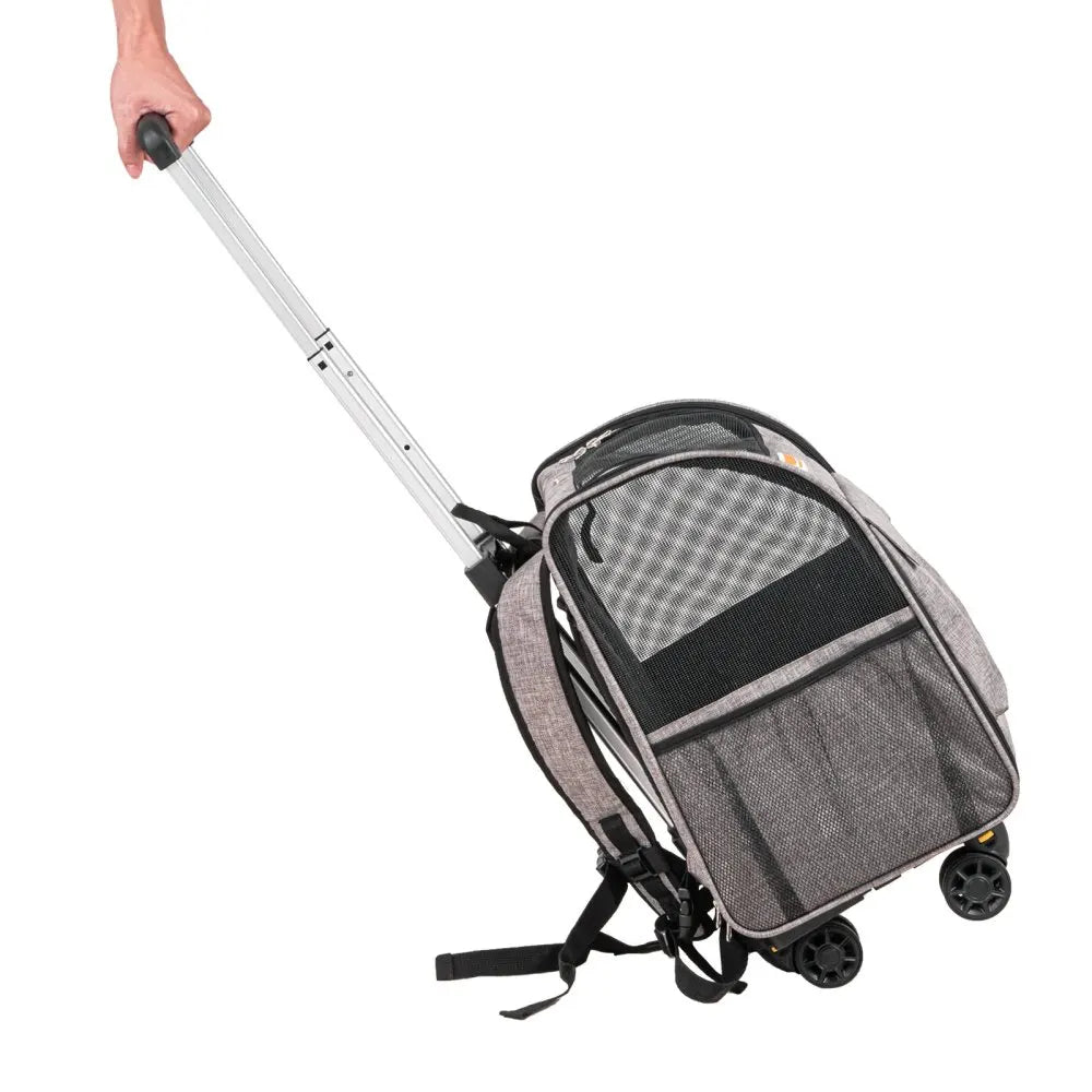 Ye Rolling Pet Carrier Backpack with Removable Wheels for Pets Under 18LBS, Large Soft Sided Wheeled Dog & Cat Travel Carrier, Airline Approved, Upgraded Wheels