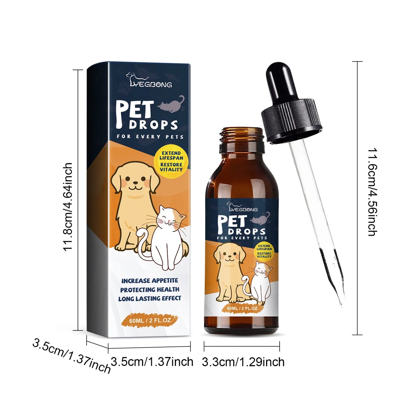 Pet Nutrition Supplement Gastrointestinal Care Stomach Conditioning Improve Digestion Health Enhance Appetite Dog Health Drop