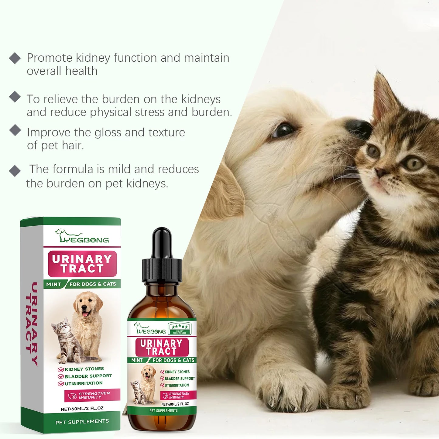 Yegbong Pet Care Supplement for Promoting Kidney Health – Enhances Pets' Vitality with Gentle Ingredients