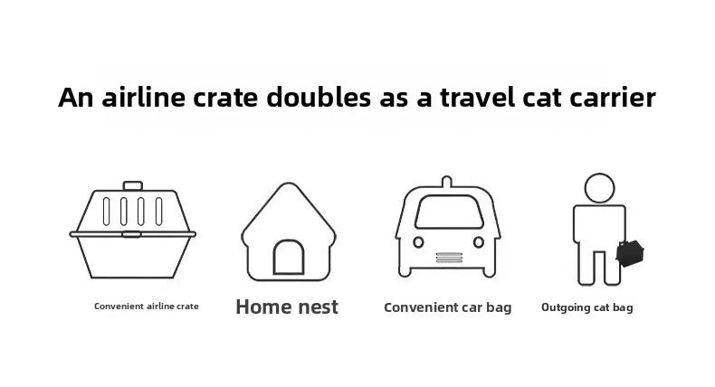 Pet Carrier Hard Plastic Travel Crate for Cats and Small Dogs Ventilated Car Kennel with Sturdy Handle for Outdoor Hiking