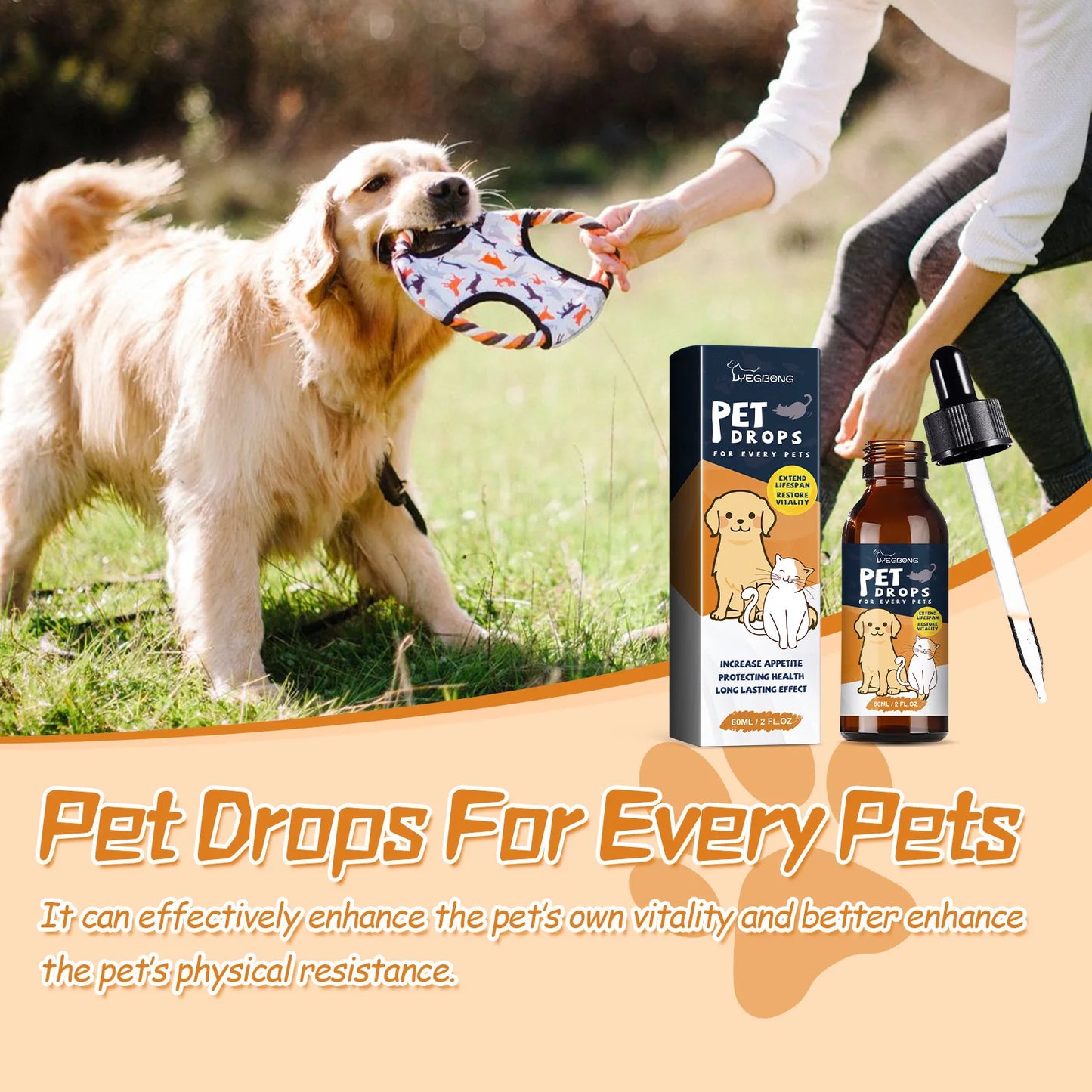 Pet Nutrition Supplement Gastrointestinal Care Stomach Conditioning Improve Digestion Health Enhance Appetite Dog Health Drop