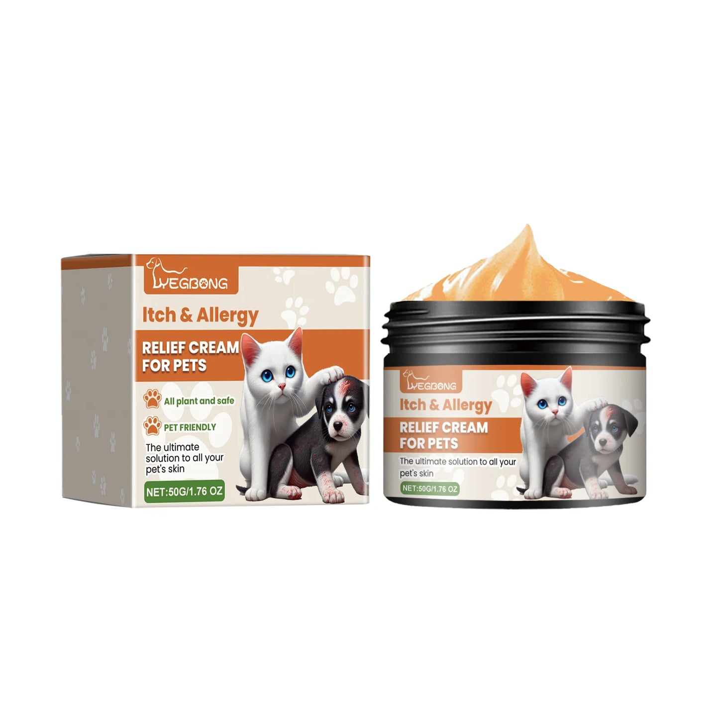 Yegbong New Pet Antipruritic and Anti-Allergic Skin Cream Skin Soothing and Restoring Care Herbal Nourishing Cream