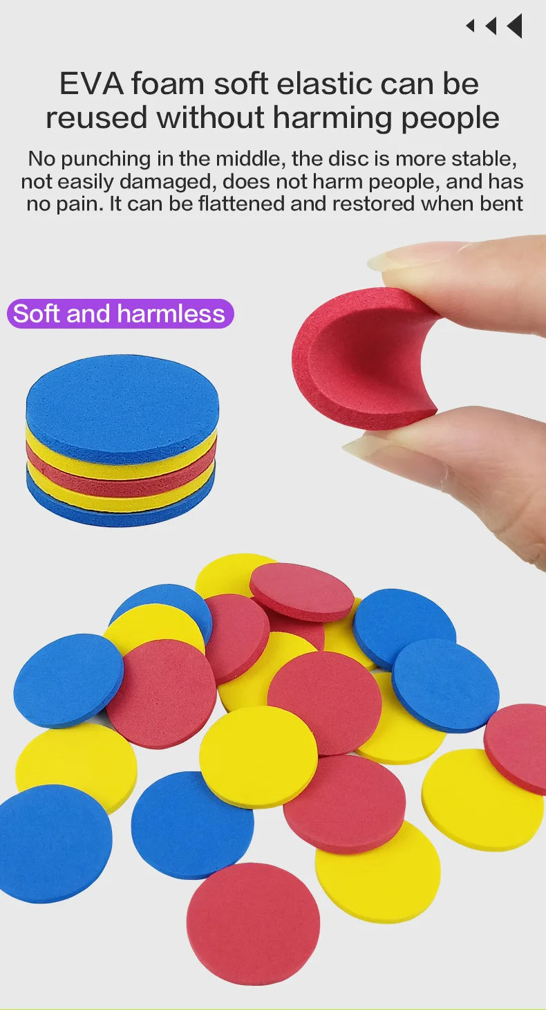 Kids Outdoor Game Foam Disc Gun Toy Flying Disc Shooting Launcher Gun Double Parent-child Interactive Children Toy