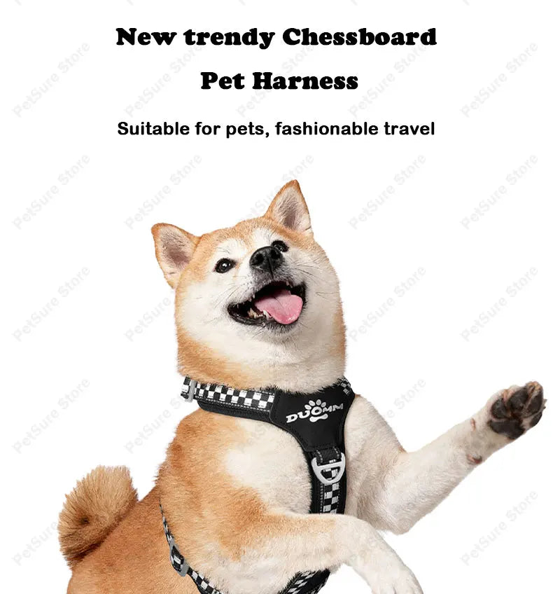 Escape Proof Dog Harness Soft Padded Full Body Pet Harness Reflective Adjustable No Pull Vest with Lift Handle and Leash Clip