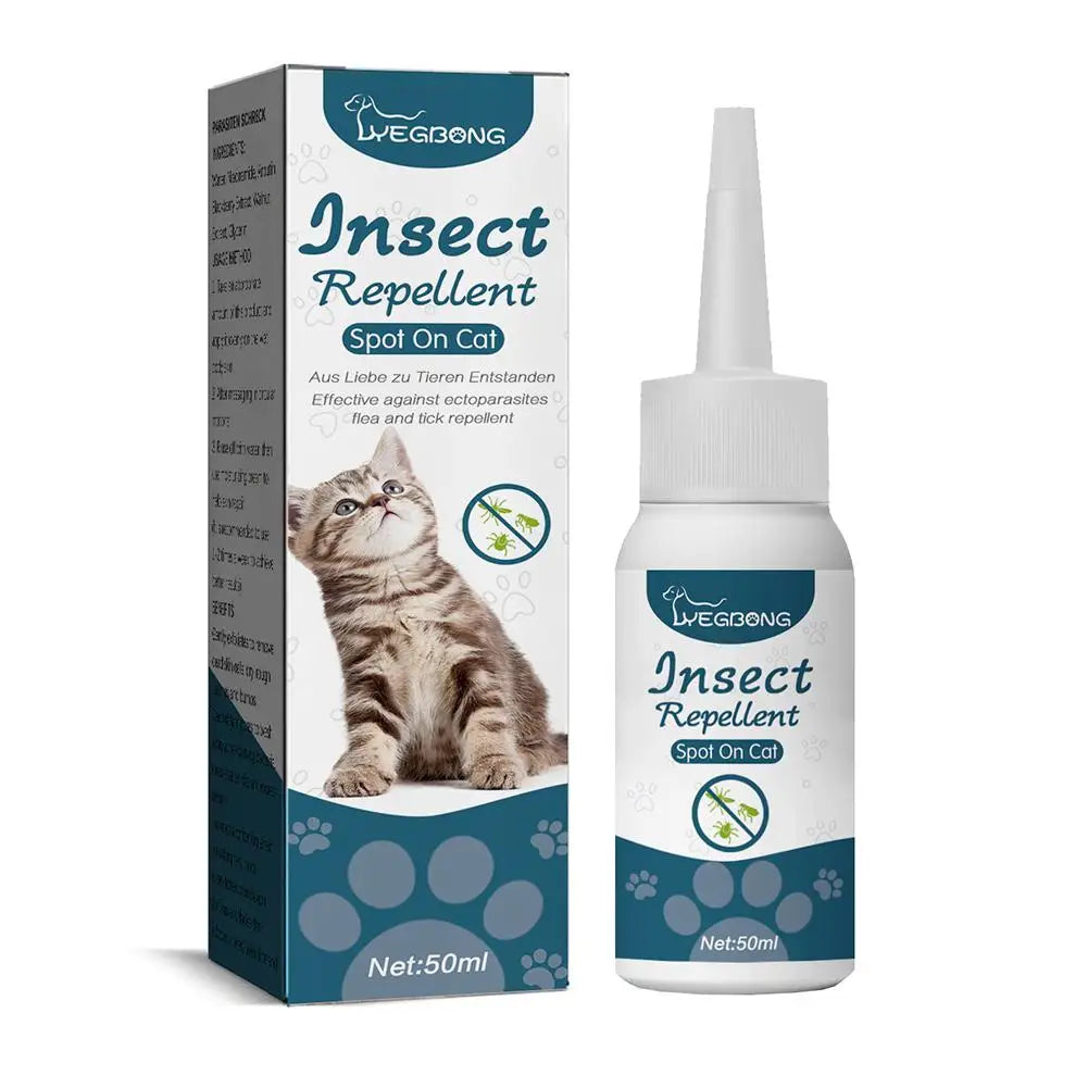 1pcs Pet Flea Killer Drops Anti Fleas Cats Ticks Lice Mite Removal Relieve Itching Dogs Ringworm Treatment Pet Insect Removal