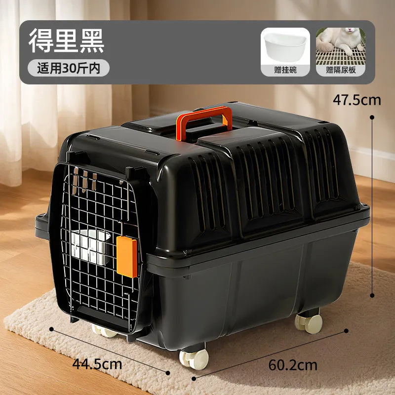 Pet Carrier Hard Plastic Travel Crate for Cats and Small Dogs Ventilated Car Kennel with Sturdy Handle for Outdoor Hiking