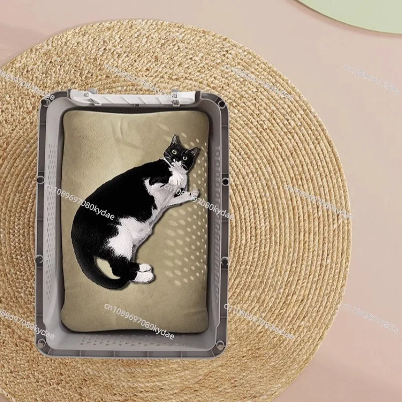 PP Airline Pet Crate Ventilated Travel Carrier Small Cat Dog Transport Box Cabin-Approved Portable Car Flight Kennel