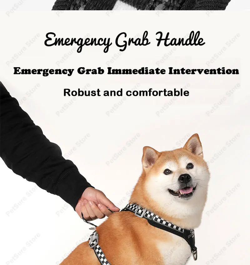 Escape Proof Dog Harness Soft Padded Full Body Pet Harness Reflective Adjustable No Pull Vest with Lift Handle and Leash Clip