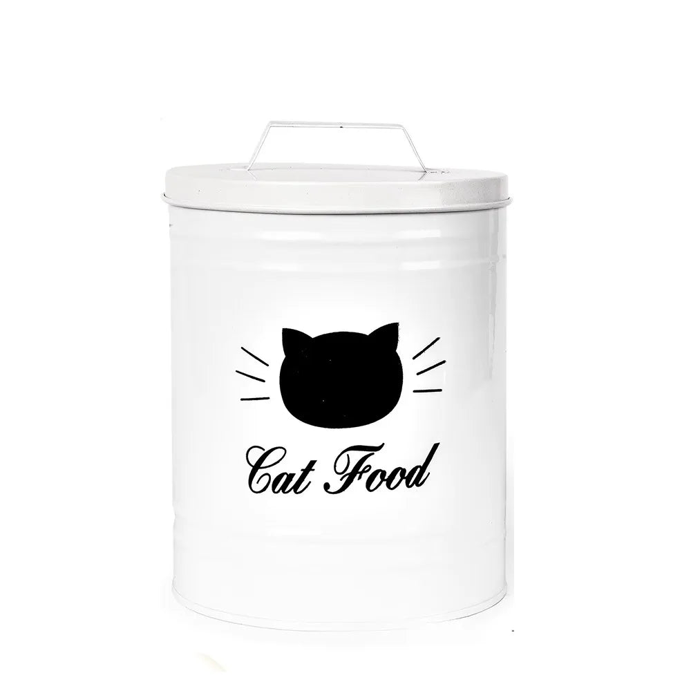 Large Capacity Dog Food Storage Container Airtight with Lids Pet Treat Container Moisture-Proof Metal Dog Treat Jar