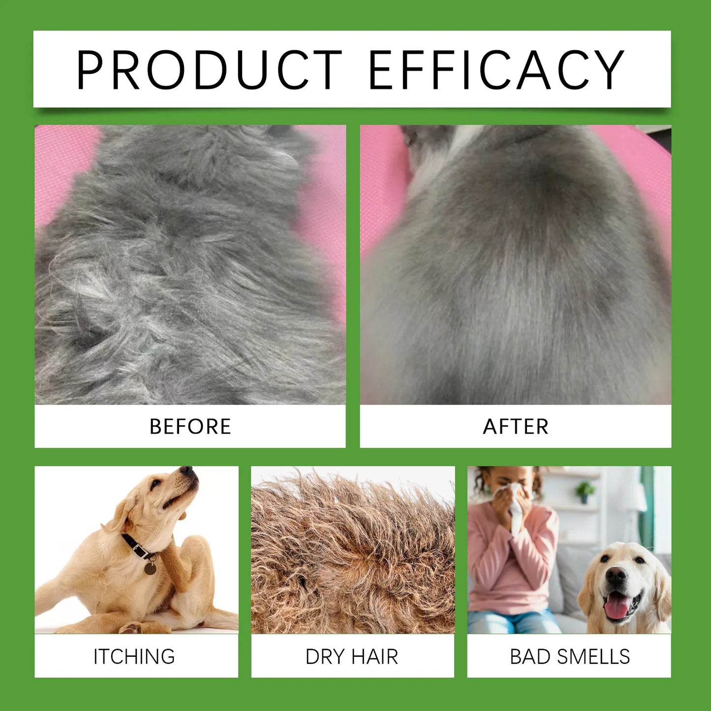 YEGBONG Refreshing 2-In-1 Pet Shampoo And Conditioner Itch Skin Moisturizing Dirt Odor Removal  Conditioner Dog Shower Gel