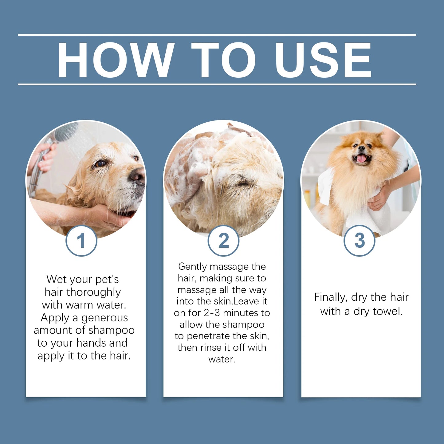 Pet Shampoo for Cats and Dogs, Cleansing, Bathing, Moisturizing, Nourishing, Shower Gel, Gentle Shampoo