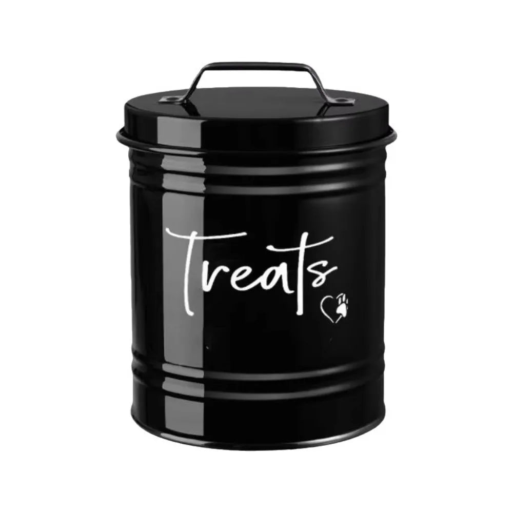 Large Capacity Dog Food Storage Container Airtight with Lids Pet Treat Container Moisture-Proof Metal Dog Treat Jar
