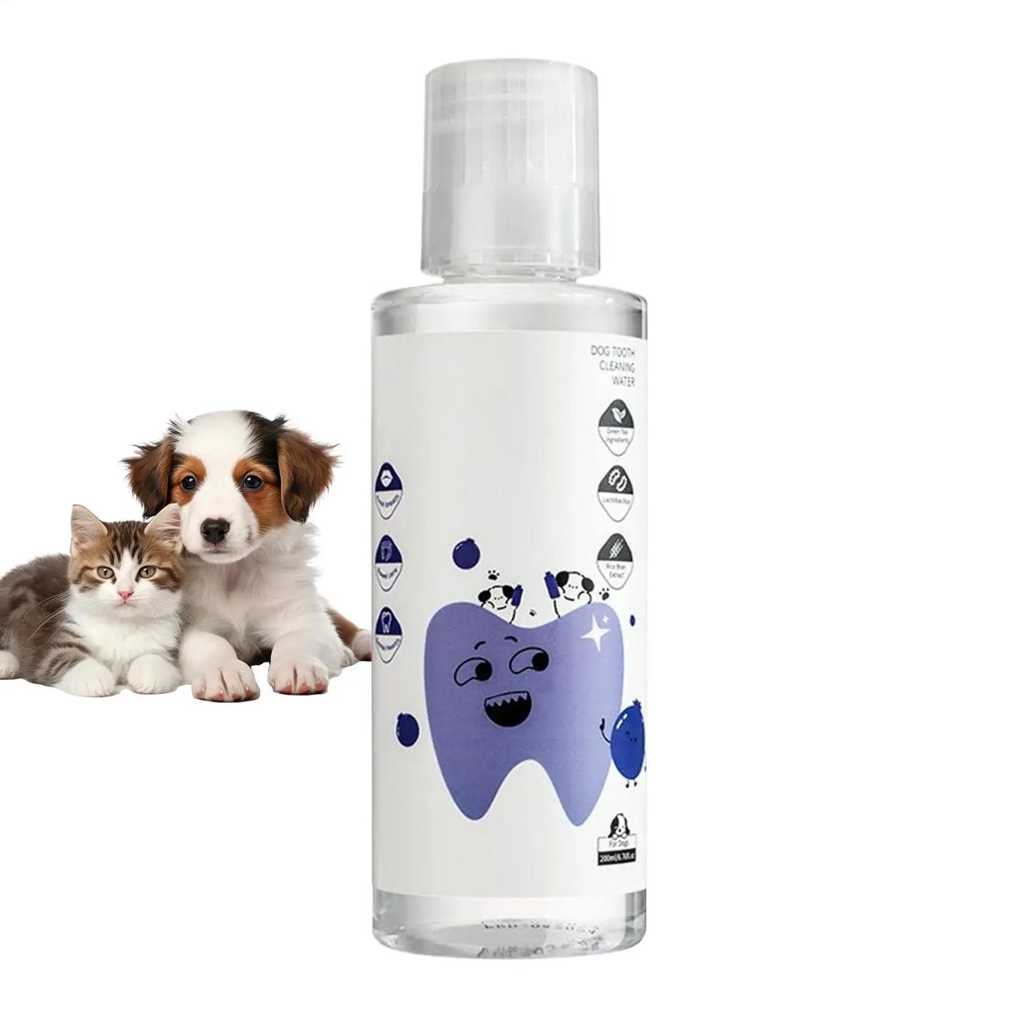 200ml Dog Dental Water Additive Teeth Care Solution Plaque Tartar Remover for Dog Cat Teeth Cleaning Care Natural Breath Remover