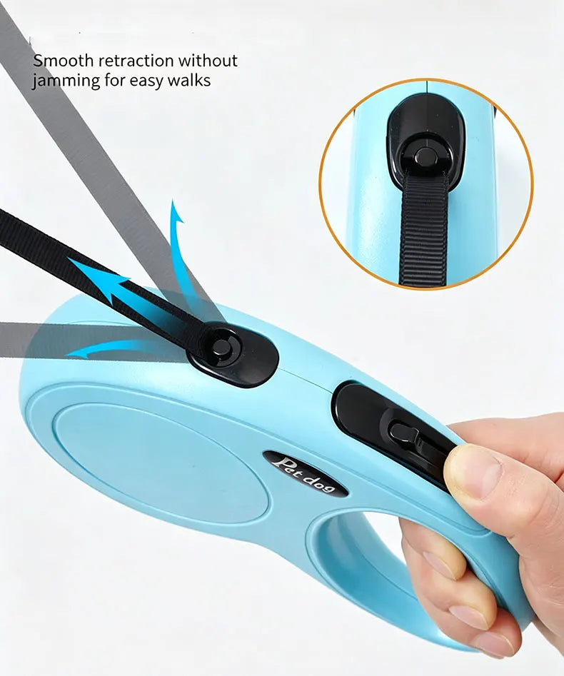 3M/5M Retractable Dog Leash Anti-Burst Dogs Lead for Outdoor Walking One Click Brake Pets Traction Rope for Small Medium Dogs
