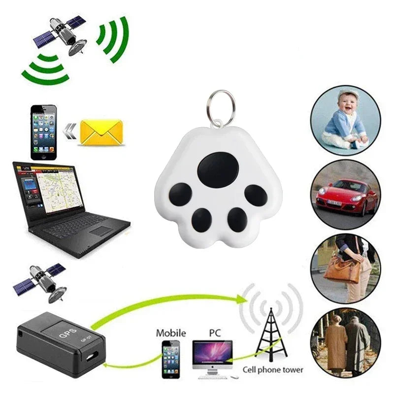 Dog Paw Mini GPS Tracker Cat Dogs Children Elderly Anti Lost Device Intelligent Tracking Locator Pet Collar Accessories Supplies