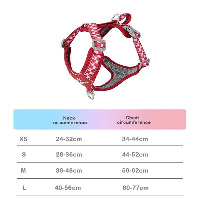 Escape Proof Dog Harness Soft Padded Full Body Pet Harness Reflective Adjustable No Pull Vest with Lift Handle and Leash Clip