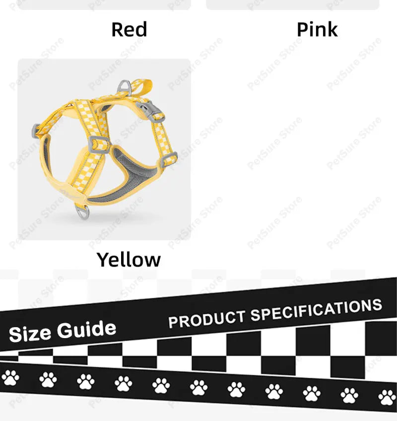 Escape Proof Dog Harness Soft Padded Full Body Pet Harness Reflective Adjustable No Pull Vest with Lift Handle and Leash Clip