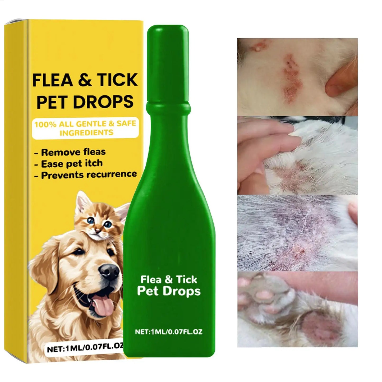 Cat Anti Flea Drops Flea Lice Remove Relieve Skin Itching External Insect Repellent Deworming Supplies Pet Tick Treatments Drops