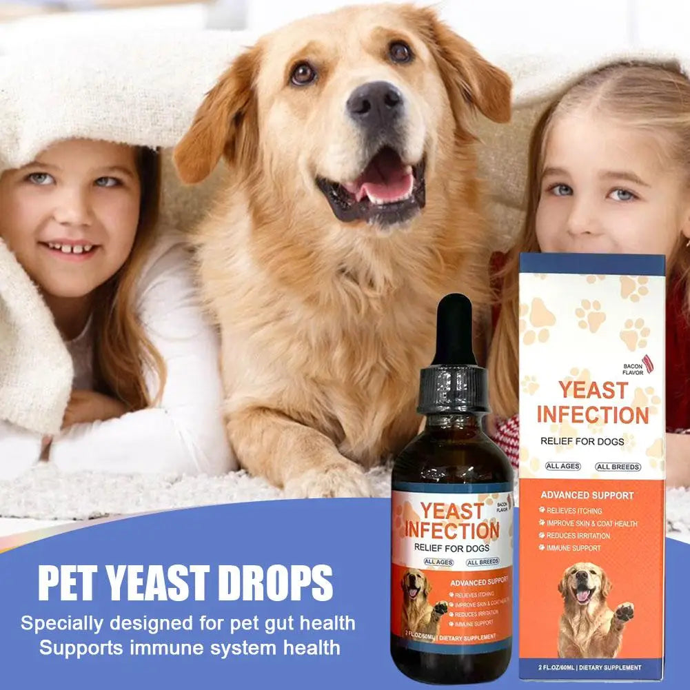 60ml Pet Yeast Drops for Digestive Health Improves Diarrhea & Constipation Enhances Skin & Hair Health Pet Care Supplement