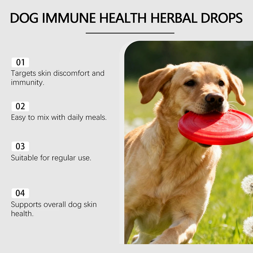Dog Anxiety Relief Herbal Drops Natural Pet Calming Supplement Digestive Support Gentle Effective Strong Immunity Antibiotics