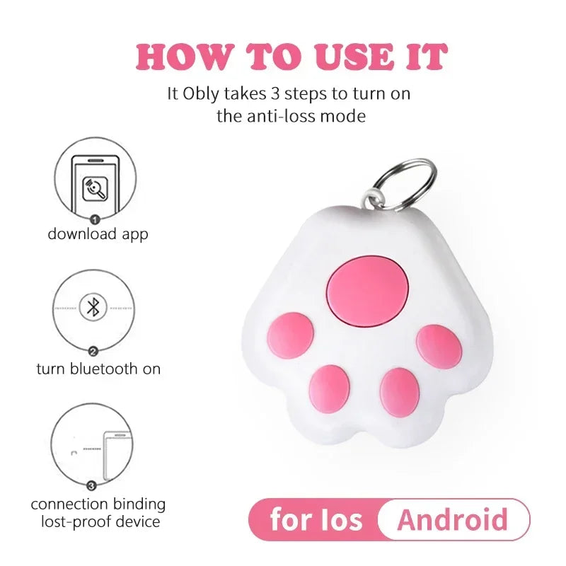 Dog Paw Mini GPS Tracker Cat Dogs Children Elderly Anti Lost Device Intelligent Tracking Locator Pet Collar Accessories Supplies