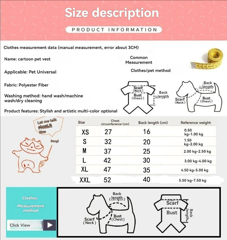 Security Clothing for Dogs Summer Pet Clothes Vest for Small Dogs Chihuahua Yorkshire Puppy Cats Low Price Pets T-shirt Costume