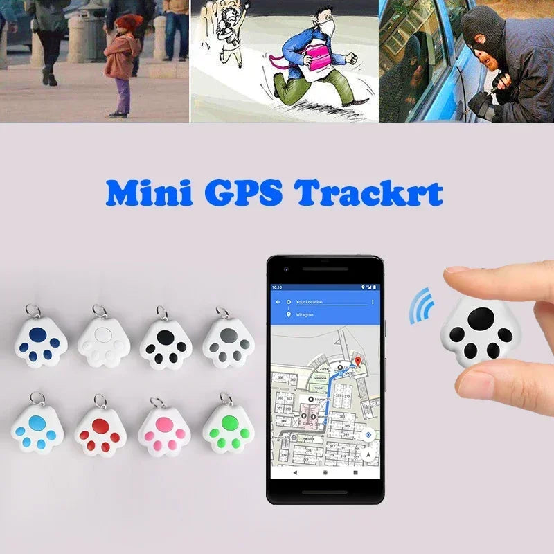 Dog Paw Mini GPS Tracker Cat Dogs Children Elderly Anti Lost Device Intelligent Tracking Locator Pet Collar Accessories Supplies