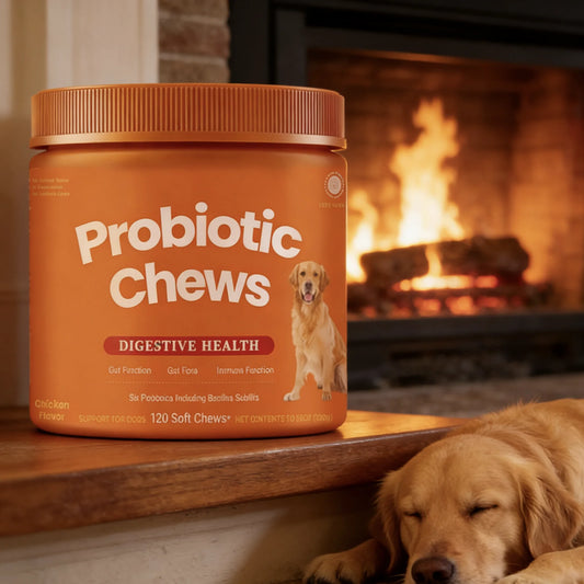 Dog Probiotic Chews  Digestive Health Support Chicken Flavor 120 Count Soft Chews Gut & Immune Support Supplement for Dogs