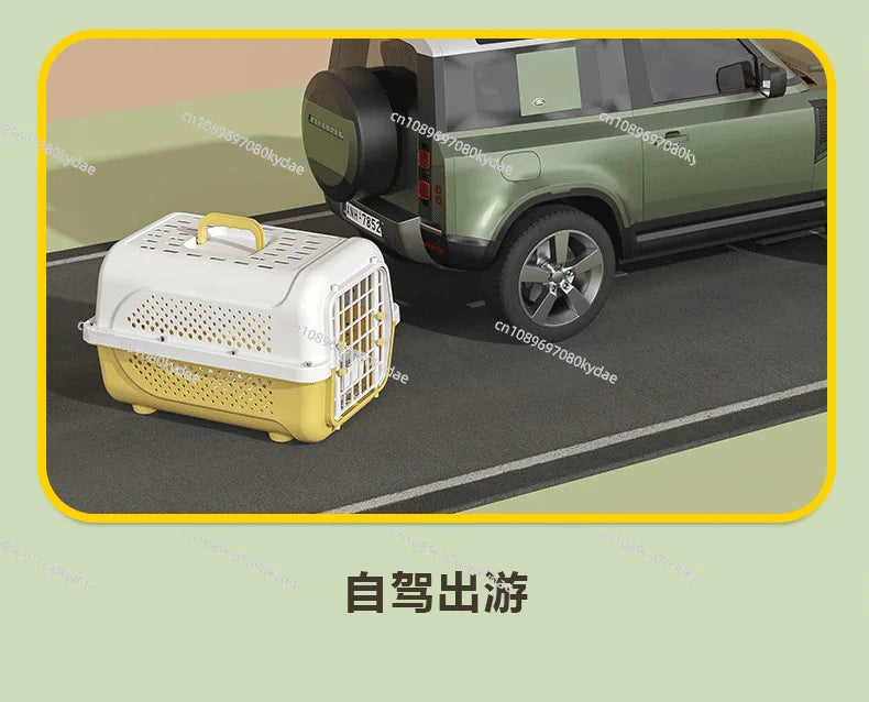 PP Airline Pet Crate Ventilated Travel Carrier Small Cat Dog Transport Box Cabin-Approved Portable Car Flight Kennel