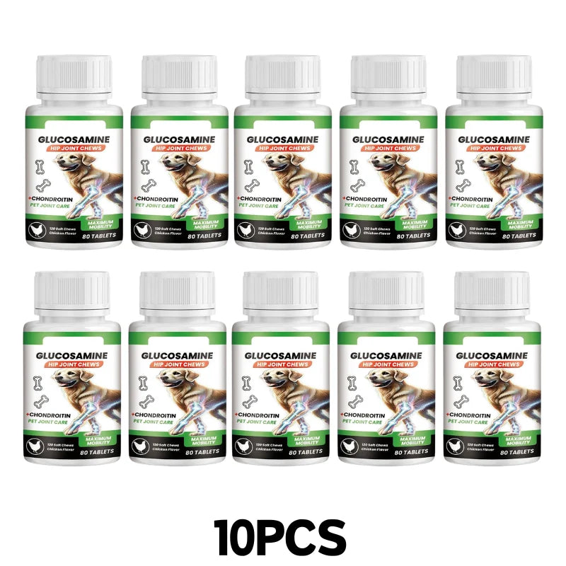 80 Tablets Pet Joint Care Soft Chews Supplement Glucosamine Pet Joint Care Chews Chondroitin Supplement For Dogs Joint Support