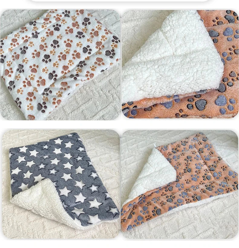 Flannel Pet Sleeping Mat Dog Bed Cat Litter Puppy Bed Dog Sofa Lovely Mattress Cushion for Small Large Dog Blanket For Winter