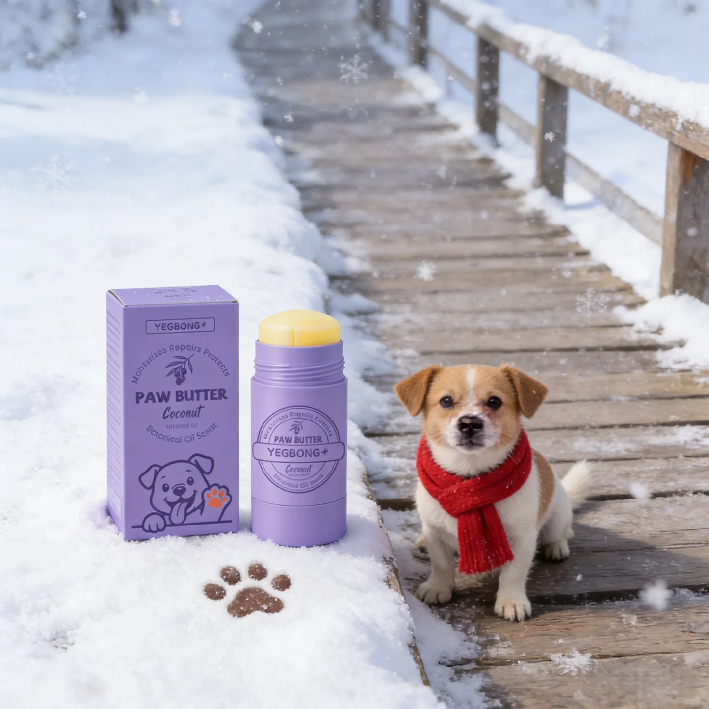 YEGBONG Paw Care Cream for Dogs Deep Moisturizing Improve Drying Not Slipping Coconut Oil Natural Ingredients Pet Paw Balm 30g