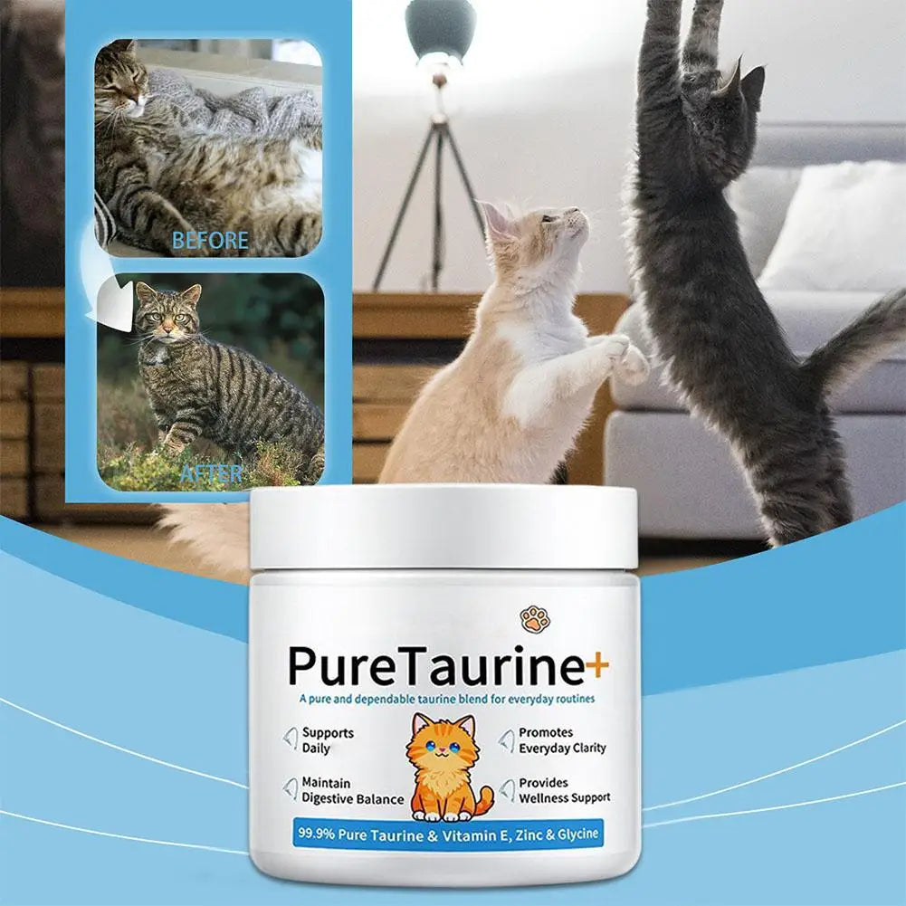 1/2pcs Cat body Health care powder 99.9% pure taurine VE Zinc Supports Digestion&Enhancing Immunityfor Pets with Sensitive Intes