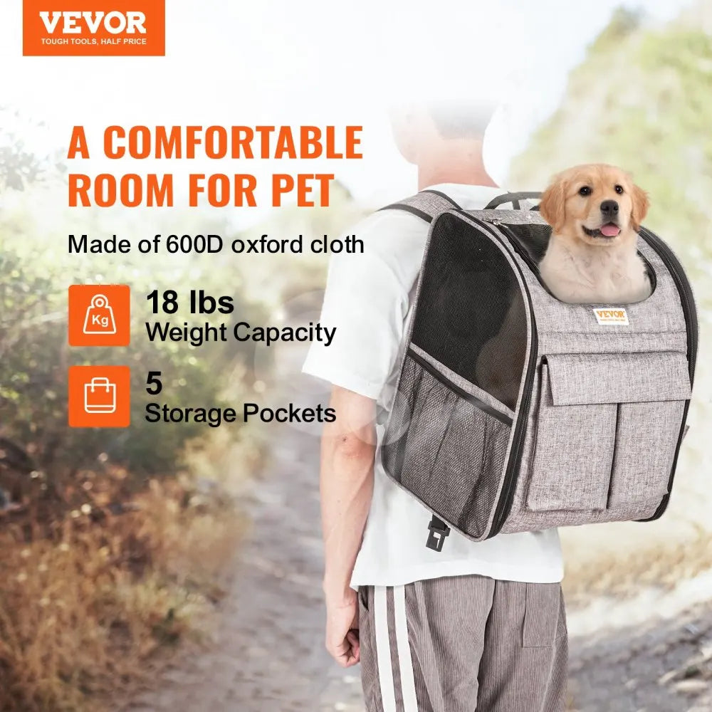 Ye Rolling Pet Carrier Backpack with Removable Wheels for Pets Under 18LBS, Large Soft Sided Wheeled Dog & Cat Travel Carrier, Airline Approved, Upgraded Wheels