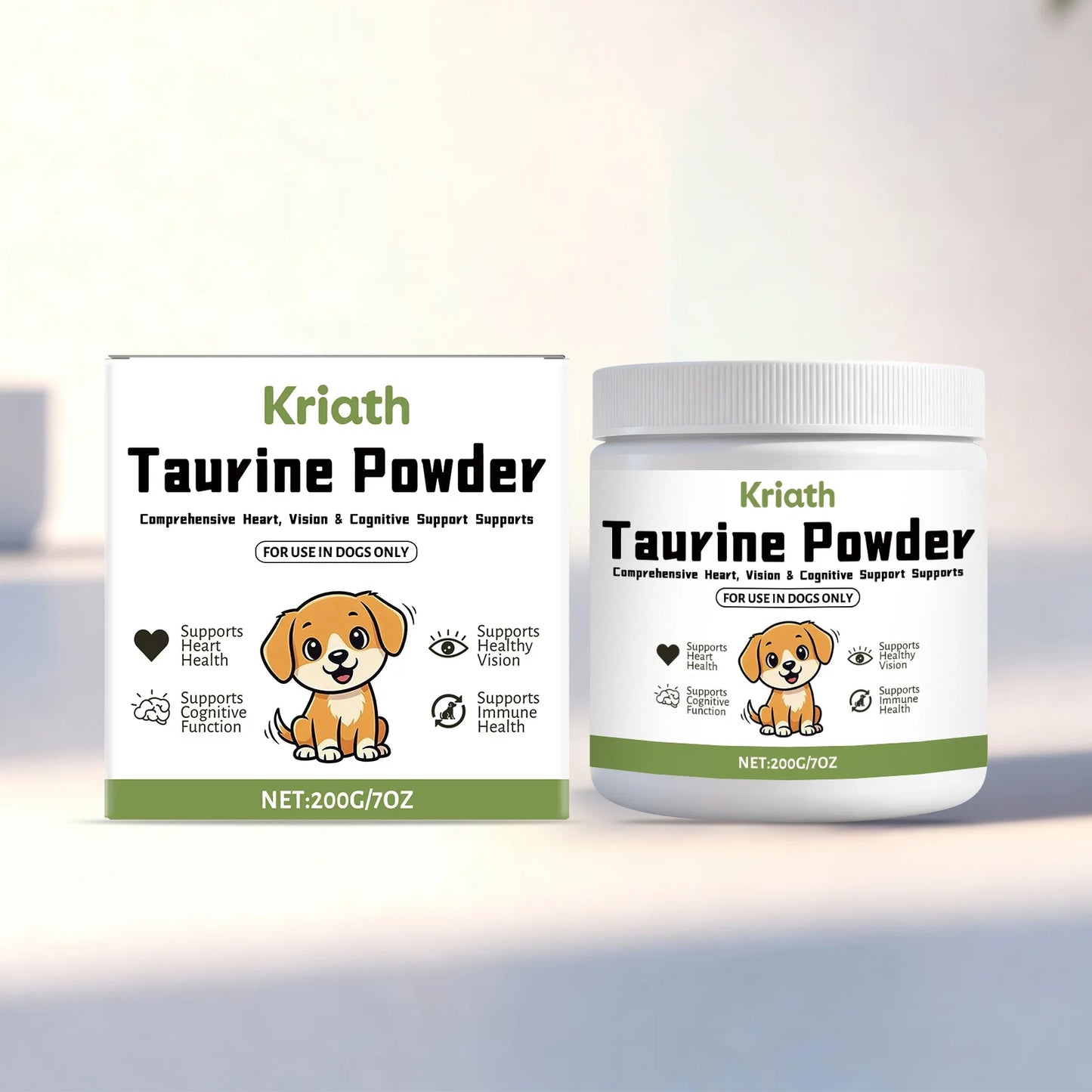 Pet Taurine Powder Support Heart Wellness Maintain Normal Vision Function Enhance Hair Radiance Dog Daily Nutrients Supplement