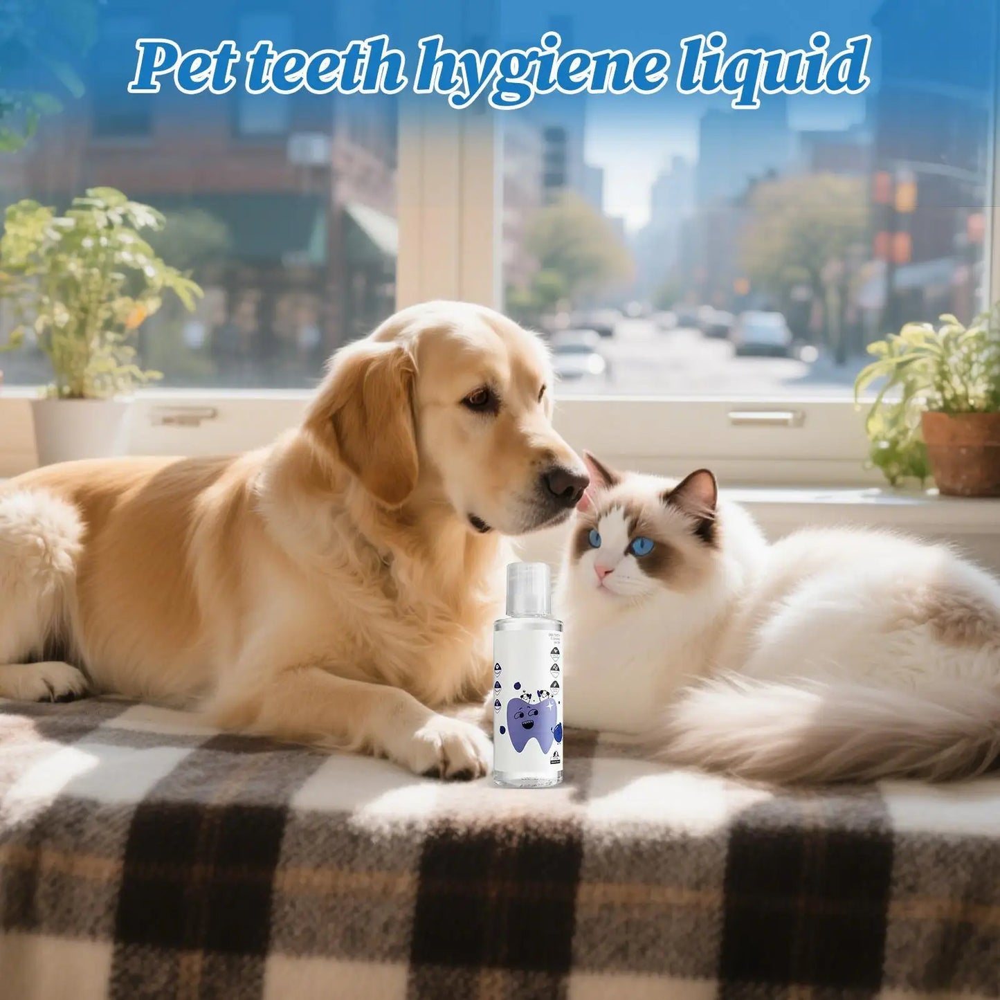 200ml Dog Dental Water Additive Teeth Care Solution Plaque Tartar Remover for Dog Cat Teeth Cleaning Care Natural Breath Remover
