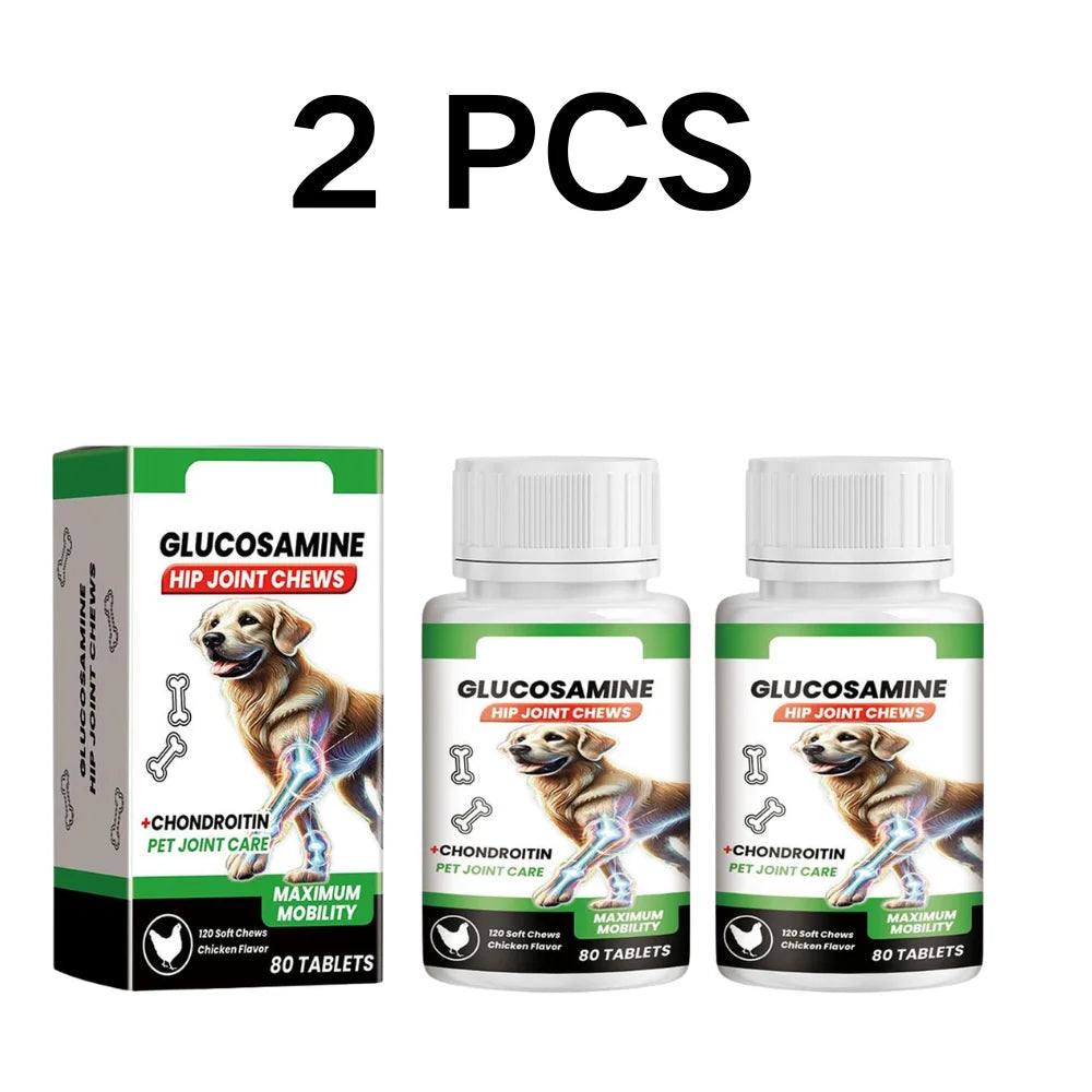 80 Tablets Nutritional Supplement Dog Joint Care Tablets for Mobility Support Nutritional Supplement for Pets