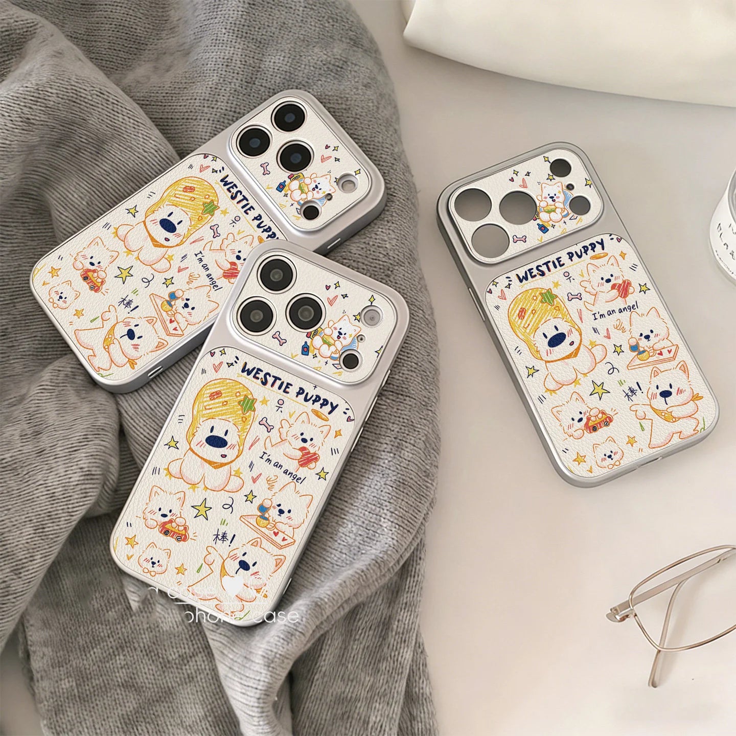 Interesting Well Behaved Cute Line Graffiti Dog Phone Case For iPhone 17 AIR 16 15 14 13 PRO MAX PLUS Dustproof Anti Fall Cover