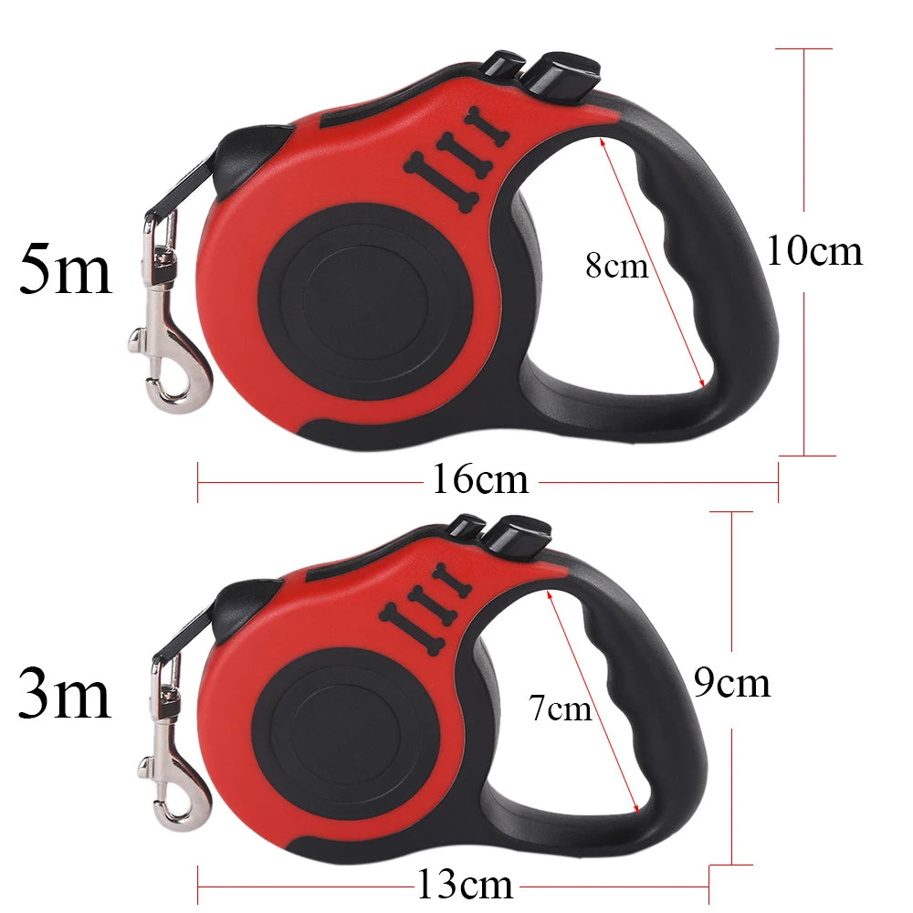 Dog Leash for Small Dogs Cat Automatic Retractable Durable Nylon Lead Puppy Outdoor Travel Walking Hiking Traction Rope 3m 5m