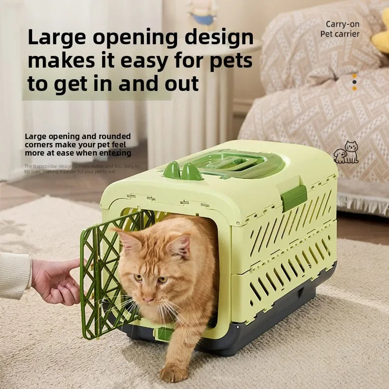 Foldable Large Pet Airline Carrier Portable Travel Kennel Cat Dog Cage Dog Accessories Foldable Cat Carrier Pet Carrier Luxury