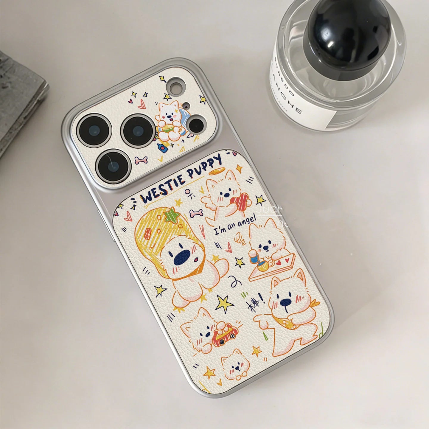 Interesting Well Behaved Cute Line Graffiti Dog Phone Case For iPhone 17 AIR 16 15 14 13 PRO MAX PLUS Dustproof Anti Fall Cover