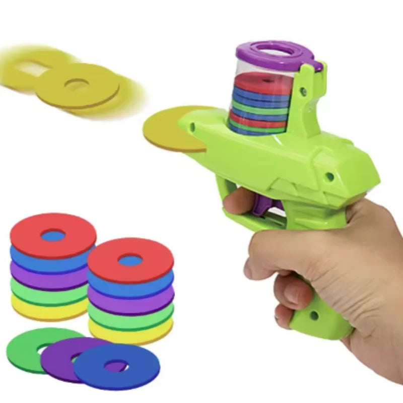 Funny Cat Toys Creative Turnip Gun with Reusable Foam Flying Disc Pet Hunting Interactive Toy Dog Cat Pet Supplies