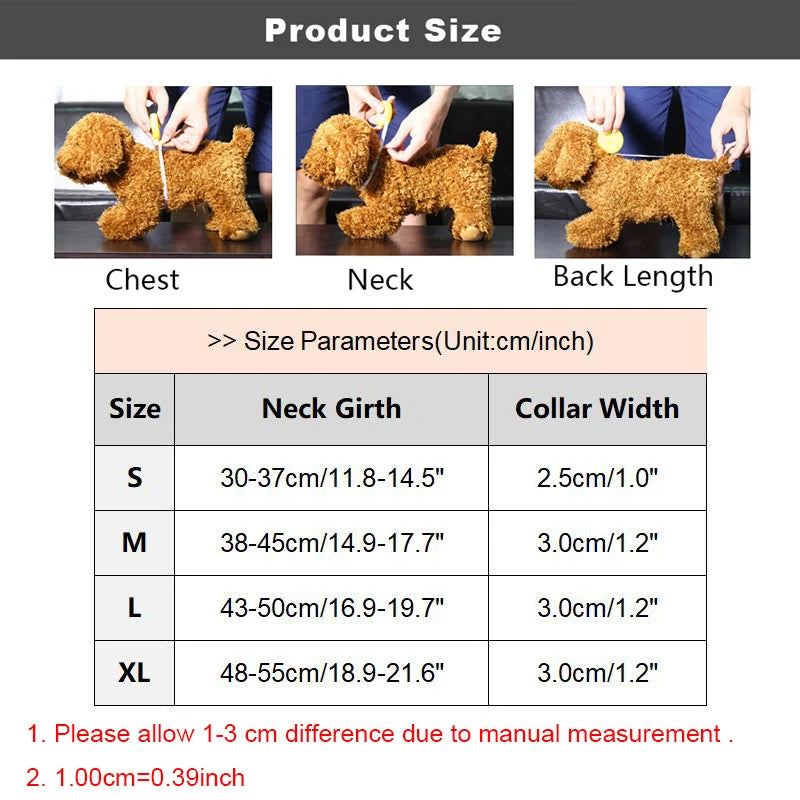 Waterproof Anti-Lost Dog Collar Padded Collars with AirTag Holder GPS Tracker Protective Case Adjustable Collar for Large Dogs