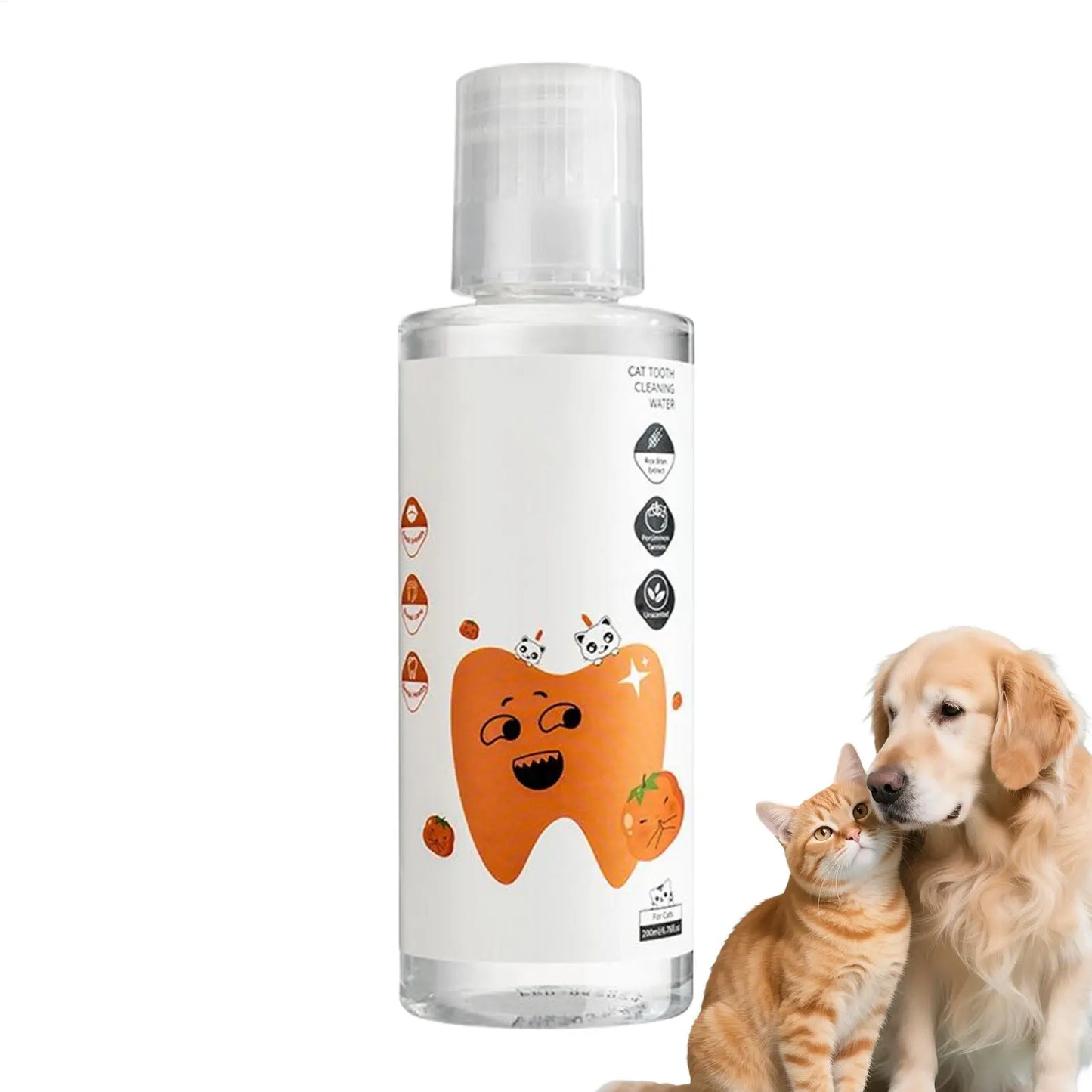 200ml Dog Dental Water Additive Teeth Care Solution Plaque Tartar Remover for Dog Cat Teeth Cleaning Care Natural Breath Remover