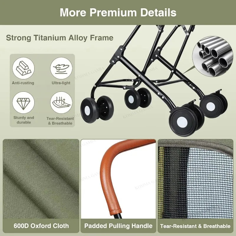 Separable Design Foldable Luxury Pet Stroller Large Space Detachable Multi-layer 8-Wheel Metal Double Pet Stroller for Cats Dogs