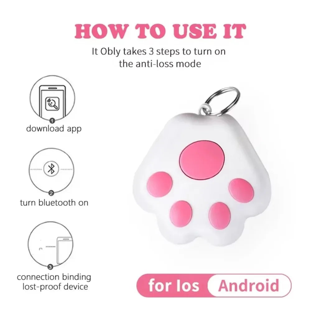 Dog Paw Mini GPS Tracker Cat Dogs Children Elderly Anti Lost Device Intelligent Tracking Locator Pet Collar Accessories Supplies