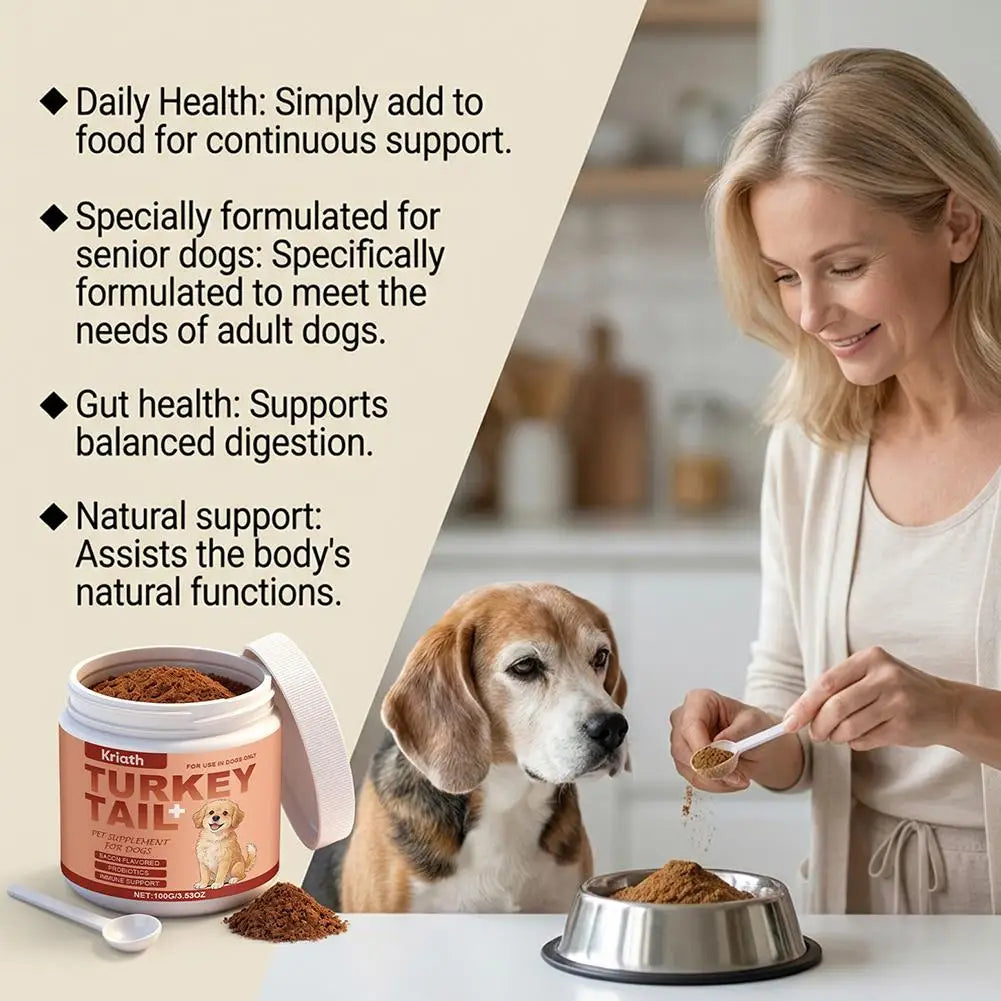 Dog Immune Support Supplement – Daily Immunity Defense, Promotes Healthy Immune System Function for Breeds, Easy-Mix Powder 100g